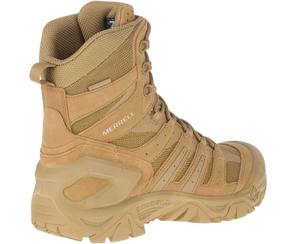 Merrell Boots Khaki - Strongfield Tactical 8\" Waterproof - Womens 75ZXVIMKG